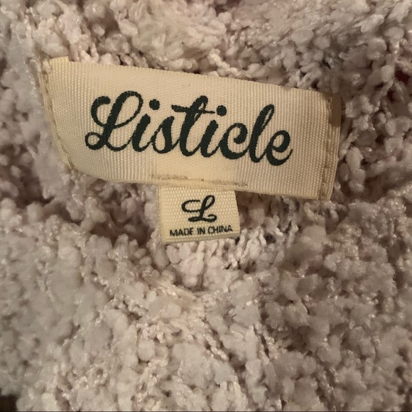 Listicle Ivory Reversible Sweater - Picture 4 of 5
